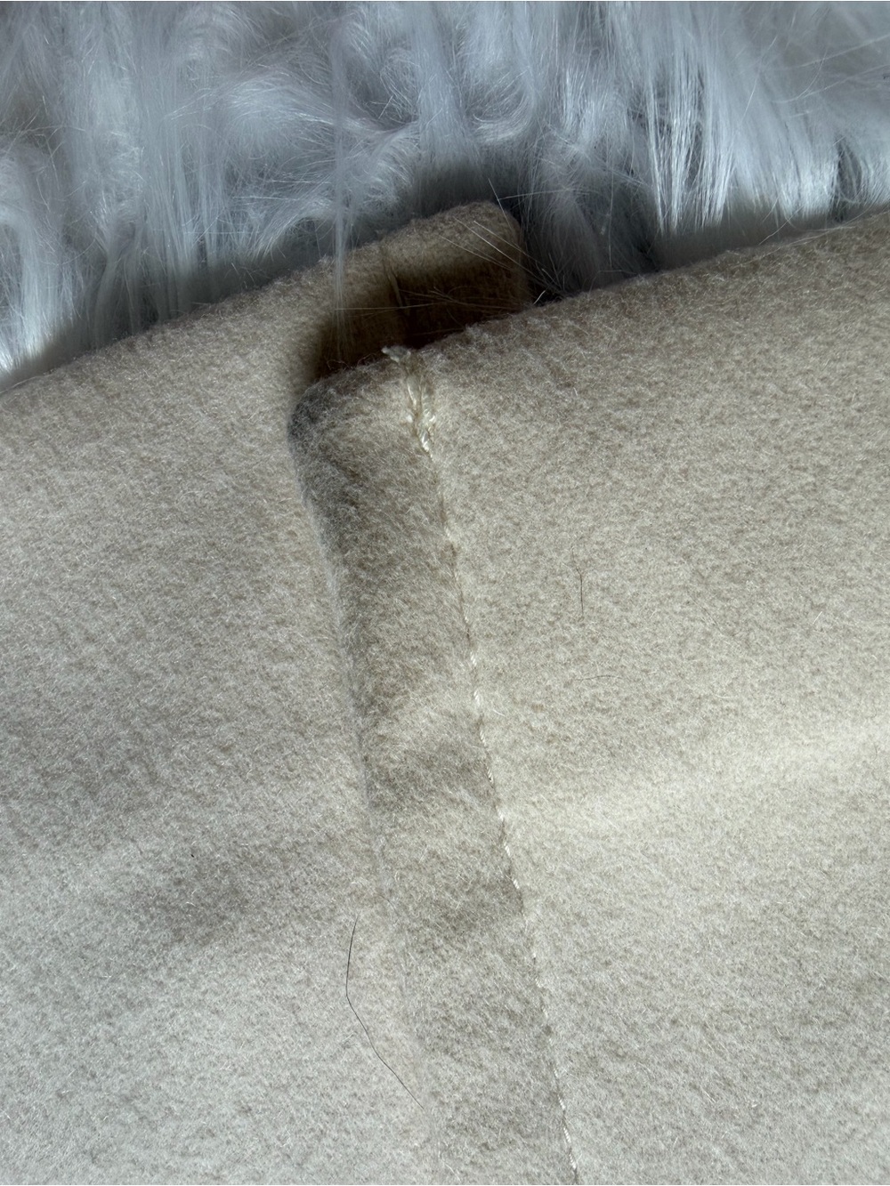 J.Crew Wool Cashmere Blend Double Breasted Peacoat Ivory Size 12 Classic Coat - Picture 8 of 9